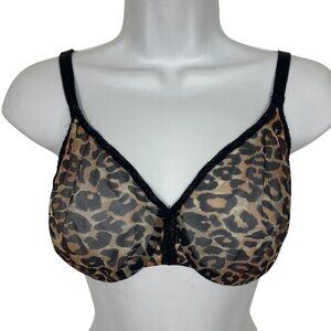 Gossard Glossies Leopard Sheer Molded Bra13101 32DDD Leopard Print Sheer